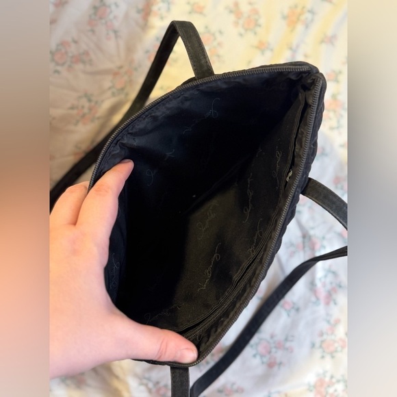 ✨VINTAGE✨ LIKE 🆕 BLACK VERA BRADLEY Alayne Slim Shoulder Bag - Picture 5 of 5